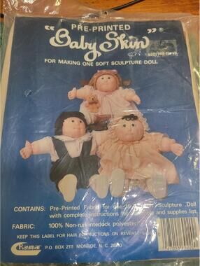 Pre-Printed Baby Skin Fabric for 16-17 Inch Soft Sculpture Doll
